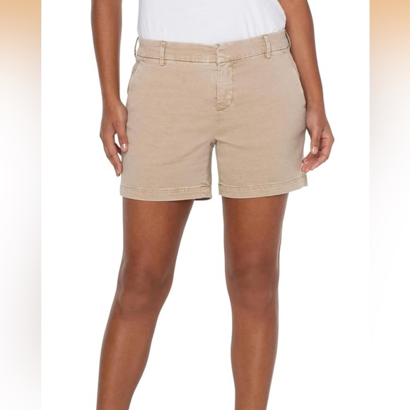 Liverpool Pants - Liverpool Women's Tan Bermuda Shorts